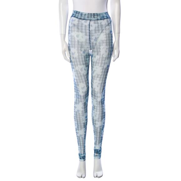 Henrik Vibskov Pollen Mesh Sheer Mint Blue Flowers Leggings Rare Medium